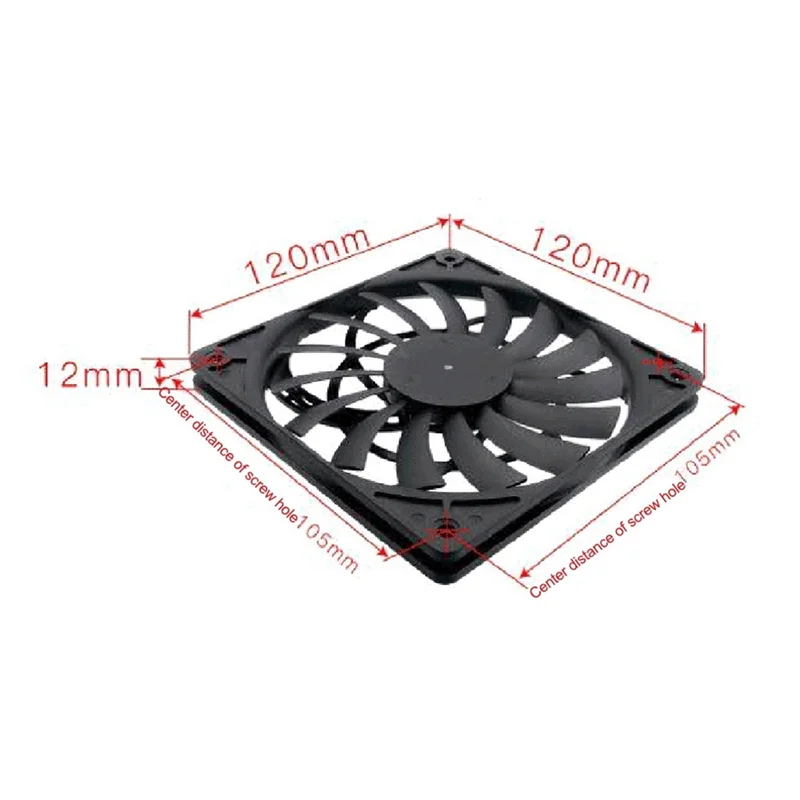 Mute 120mm 12cm PWM Koelventilator Slanke 12mm, nieuwe 120X120X12mm DC 12V 0.25A 1400RPM Computer PC Case Chassis Koeler Rustig