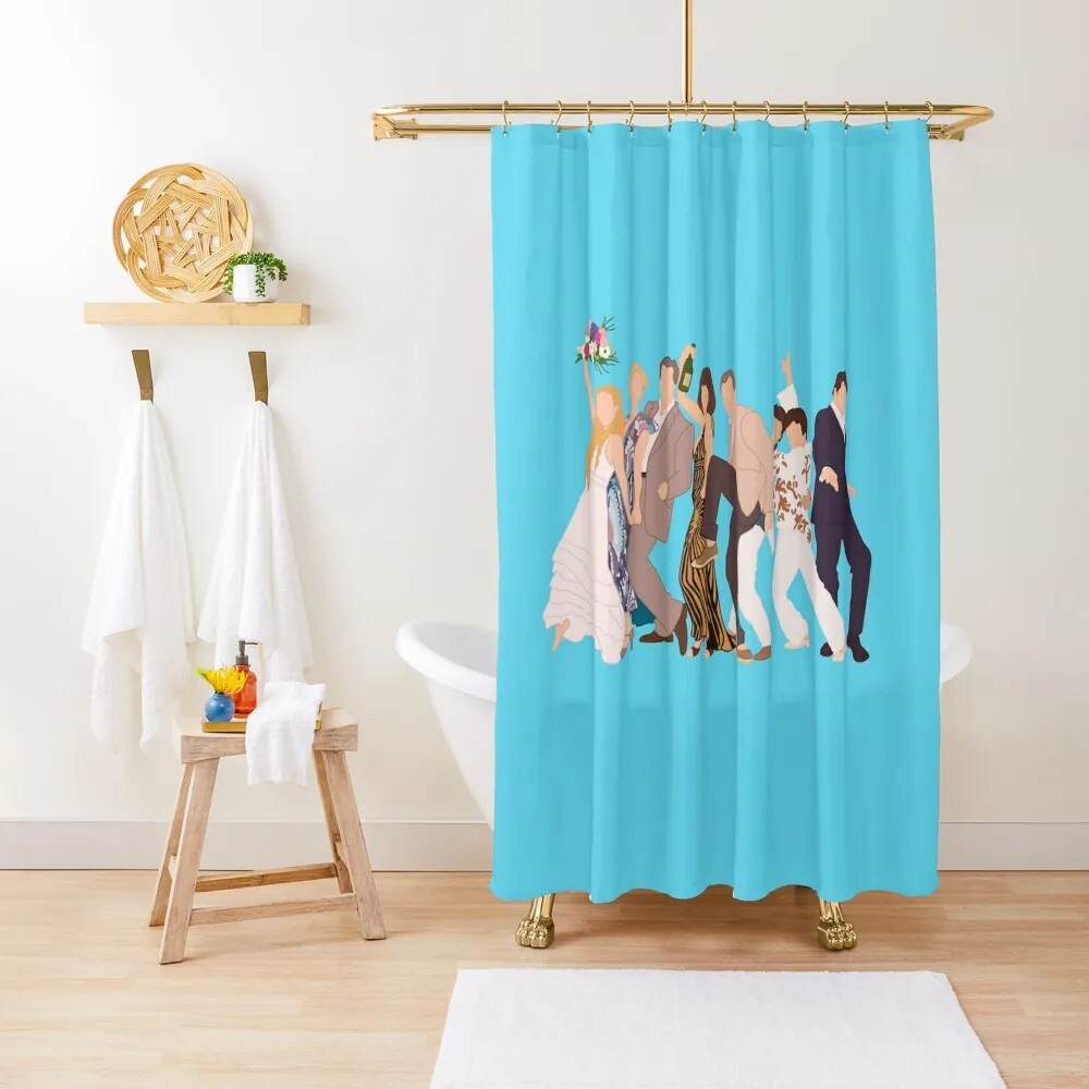 

Mamma Mia Sticker Shower Curtain Luxury Bathroom Anti-Mold Waterproof Shower Bathroom Box Bathroom Shower Set Curtain