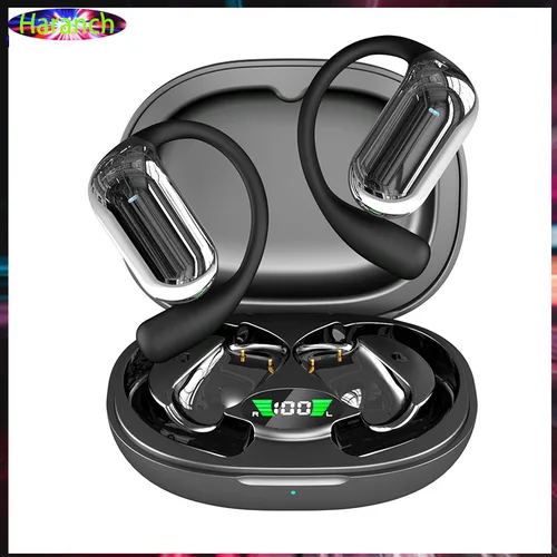 Imagen 1 del producto YYK-Q16S Auriculares Bluetooth Oreja colgante LARGA RESISTENCIA Deportes Reducción de ruido Auriculares con pantalla digital LED impermeables Bluetooth