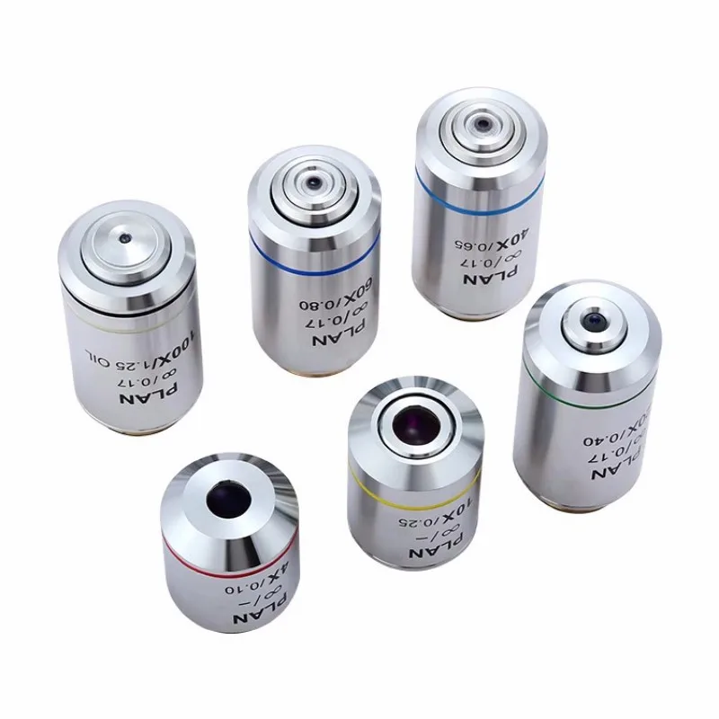 Olympus Microscope Replacement Lens Lente Objetiva Achromatic Plan Infinity Rosca Rms 4x 10x 20x 40x 60x 100x