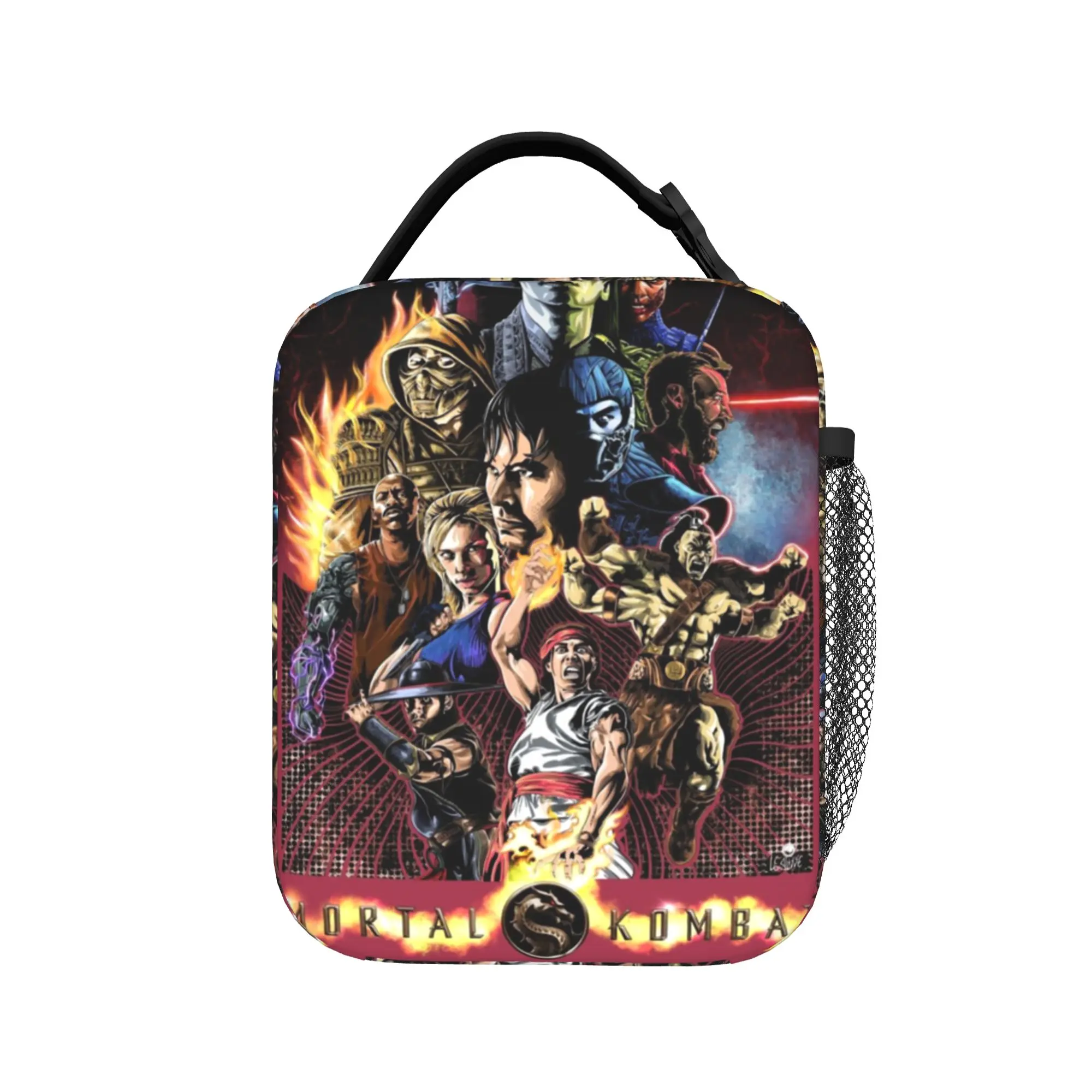 Bolsas de almuerzo con aislamiento Mortal Kombat, a prueba de fugas, Sub Zero Scorpion Mk11, bolsa de juego de arcade retro, bolsa de almuerzo para hombres y mujeres