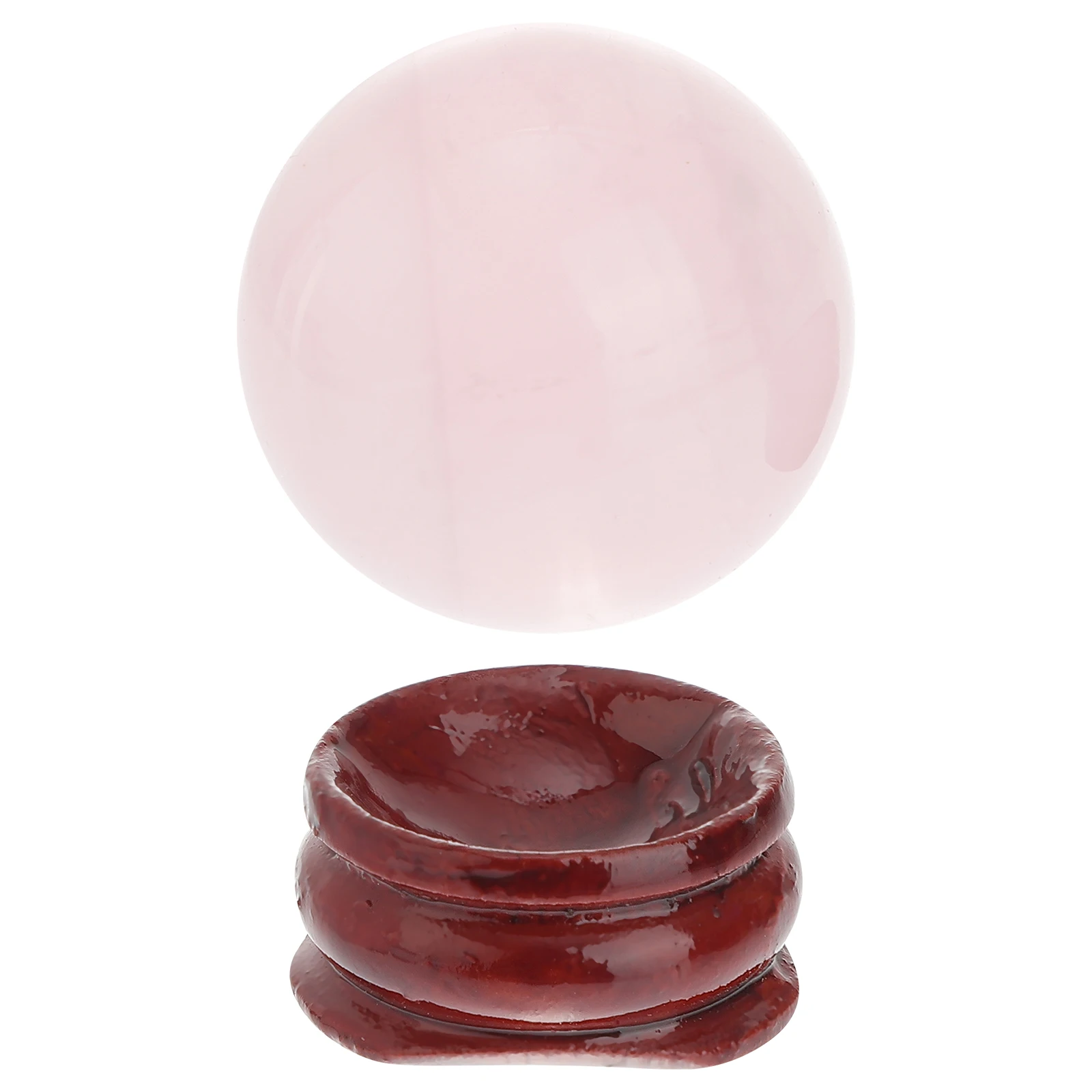 

Crystal Ball Decoration Glass Ornament Desktop Adornment with Base Home Branches Bamboo