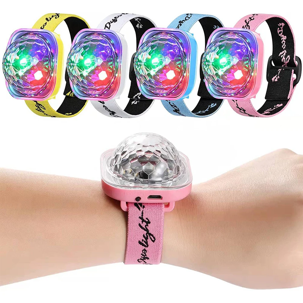 Mini Wearable Watch Light Colorful Sound Control Stage Lights Ambient Lamp For Home Ktv Bar Glow Party Supplies