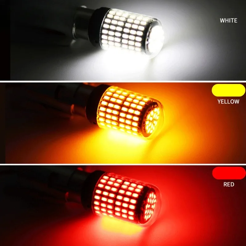BA15S 1156 BAU15S PY21W T20 7443 W21/5W P21/5W BAY15D 1157 3157 P27/7W LED Reverse Brake Lights LED Signal Lamp Car Lights 5PCS