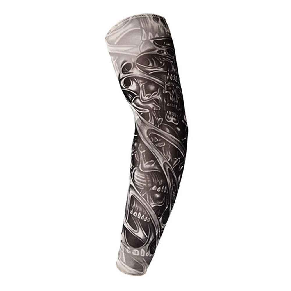 1PC Street Tattoo Arm Sleeves Protection Sports Travel Fishing Sunscreen Arm Cover Seamless Outdoor Tattoo Sleeve Arm Guard