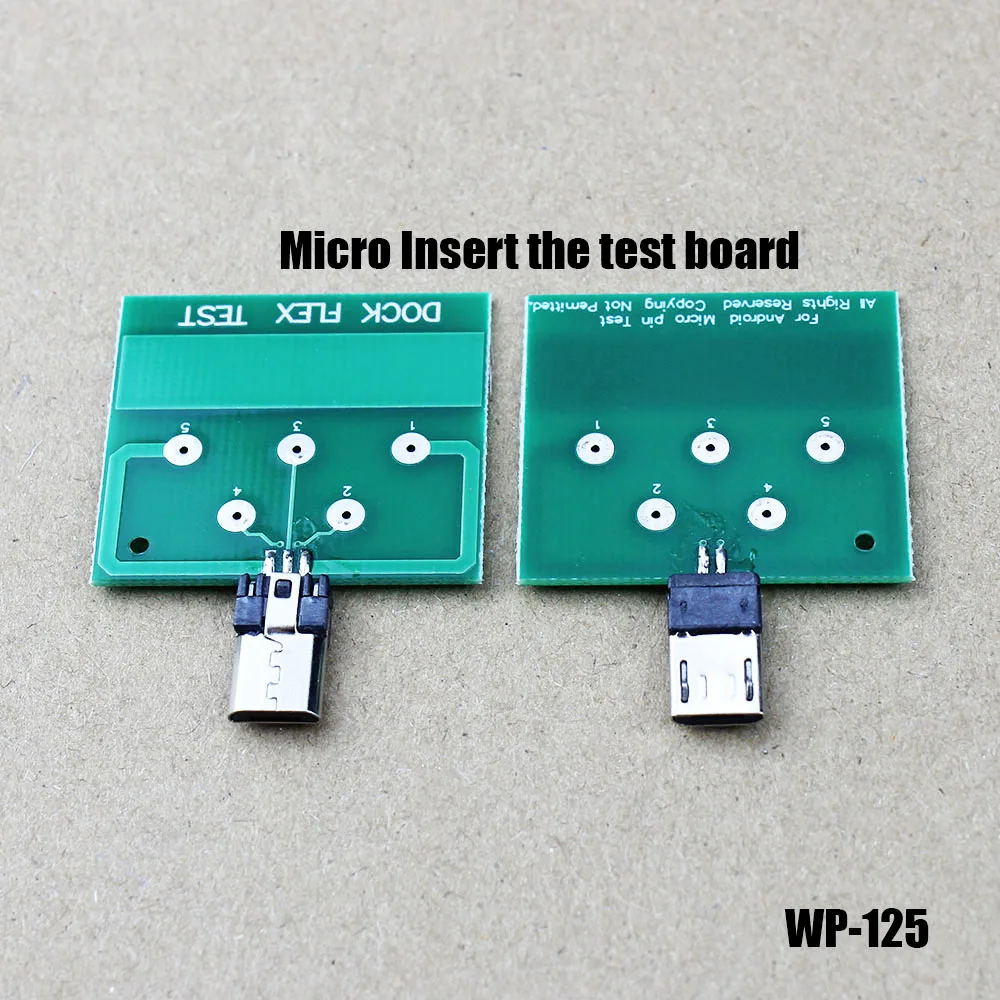 Type C / IOS / Andorid Socket Connector Test Board with PCB Board, Detection Tail Plug Micro Board WP-125