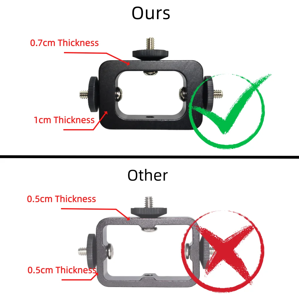 3 Position In 1 Holder Head Mount Flash Bracket Adapter Light Stand Holding 1/4 Screw For Gopro Dji DSLR Selfie Action Camera