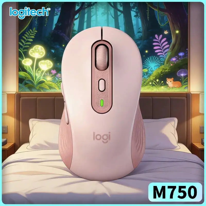 Logitech M750 Silent Office Mouse - Soft Thumb Rest, Rubber Grips, 4000 DPI, 3-Device Switch, 24-Month Battery, Travel Pick