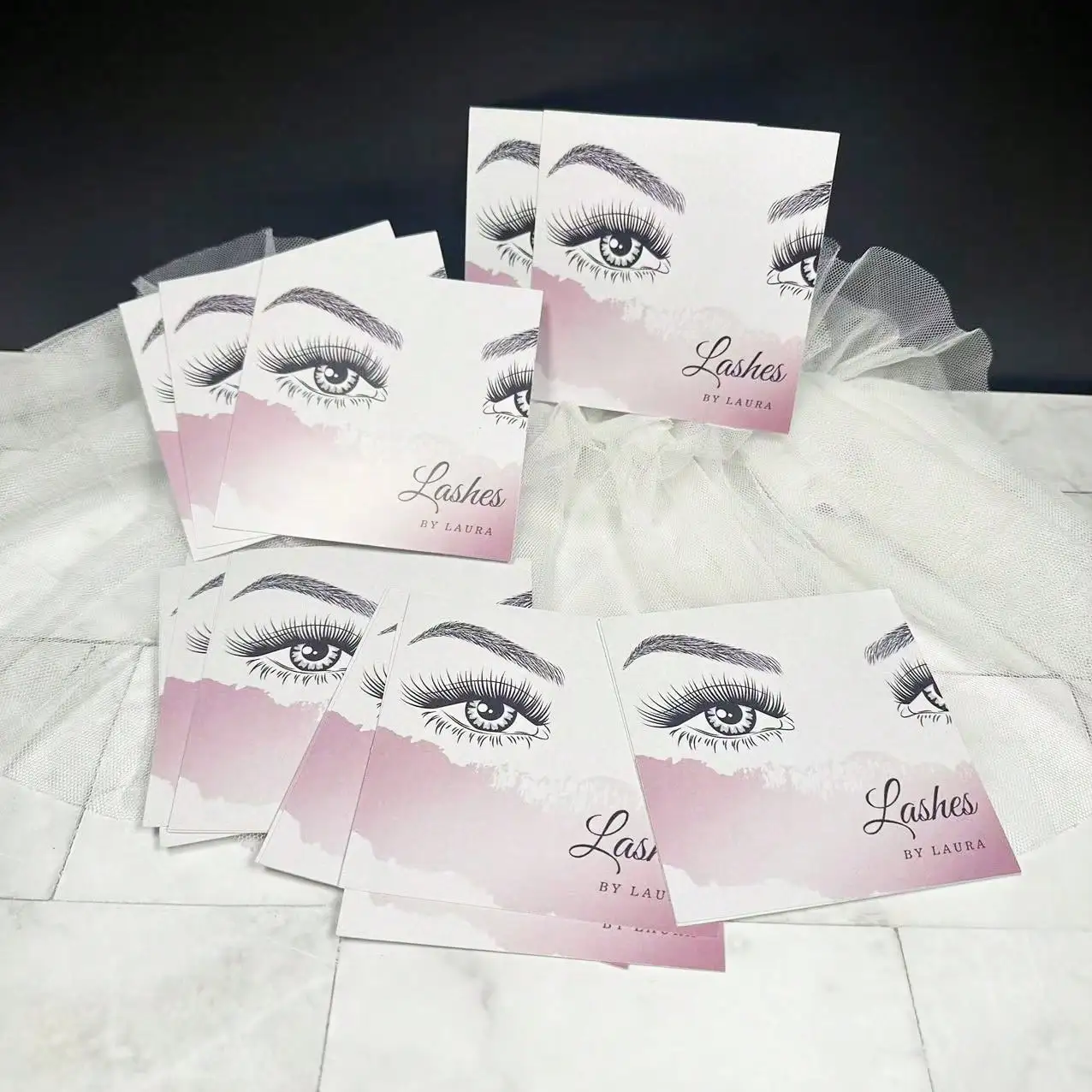 Cartões fotográficos quadrados personalizados com texto, papel com acabamento fosco personalizado para obrigado, casamento, logotipo ou imagem personalizada