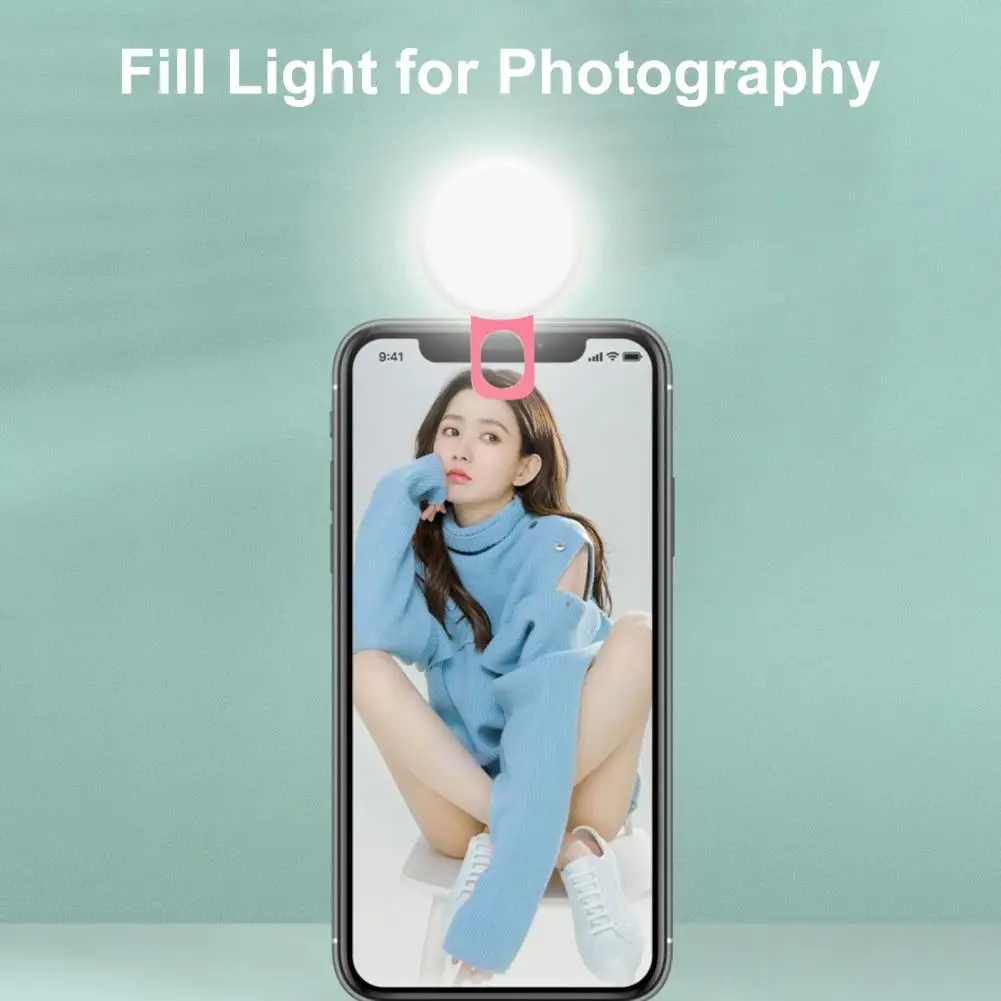 Fill Light for Photography Enhance Selfie Game with Portable Led Fill Lights Adjustable Modes Easy Clip-on for Conditions