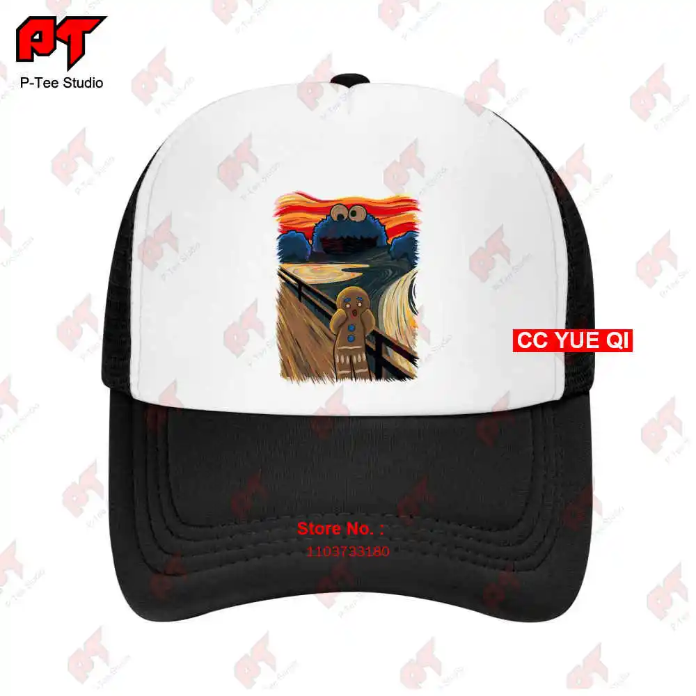 Gingerbread Man Cookie Monster Scream Funny Parody Humour Baseball Caps Truck Cap CN3F