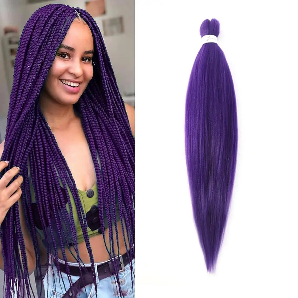 Long Purple Braid Wig For Women Base Wig With Braids Ponytail Clip Halloween Cosplay Costume Wig Women Anime Wig For Stage Party