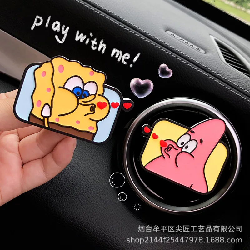 SpongeBob Patrick Star Car Fragrance profumo Clip Aroma d\'aria decorazione per auto Cute Air Fresher decorazione accessori diffusore di oli