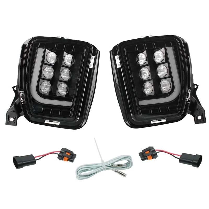 For Dodge Ram 1500 2013 2014 2015 2016 2017 LED Lamp Fog Lights With DRL