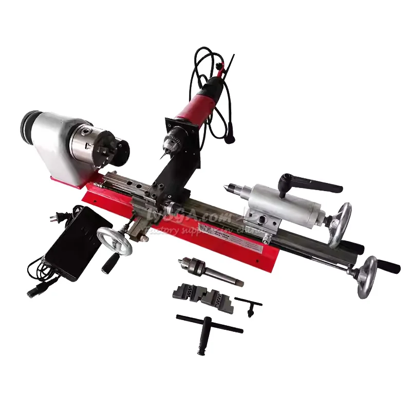 Mini-BD Mini DIY Mini Tabletop Buddha Bead Machine Customized Lathe Bodhi Lathe Can Cut and Punch 400W Motor 65/80mm Chuck 4 Jaw