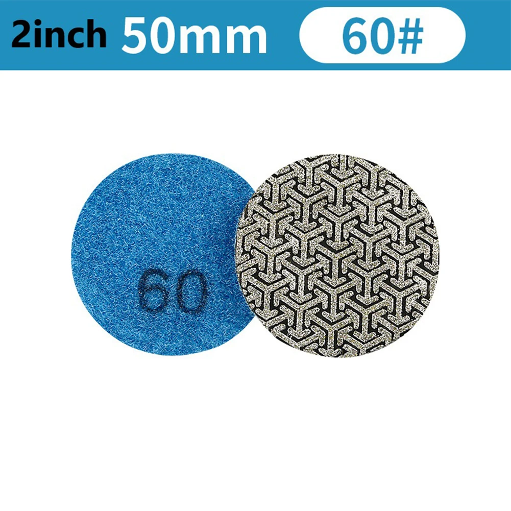 50mm 2Inch Electroplated EmeryDry Polishing Pad For Granite Marble Sanding Disc Emery Electroplated Polishing Pad