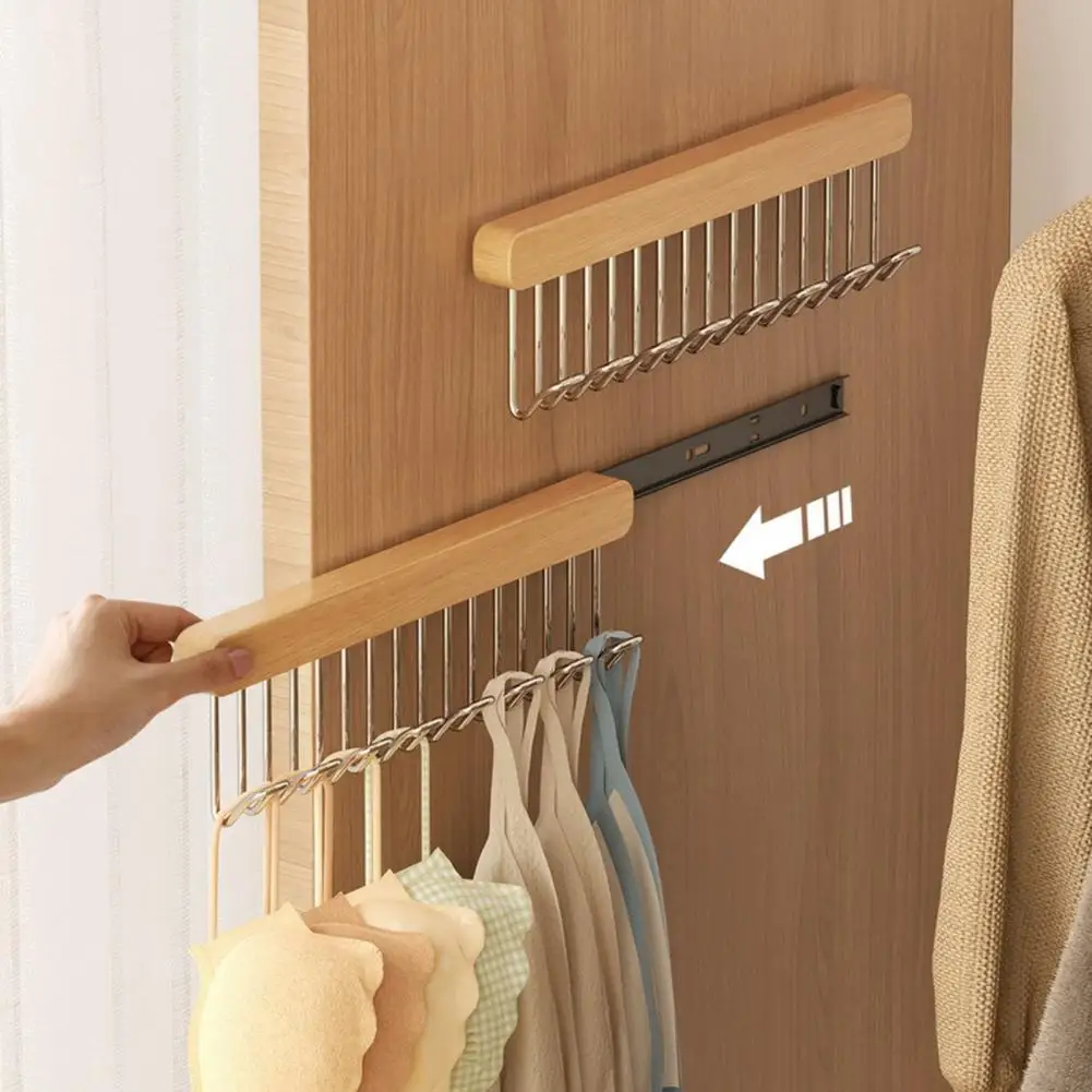 Pull-out Garment Hanger Multifunctional Clothes Hanger Organizer with Pull-out Style for Underwear Vests Strong Load-bearing