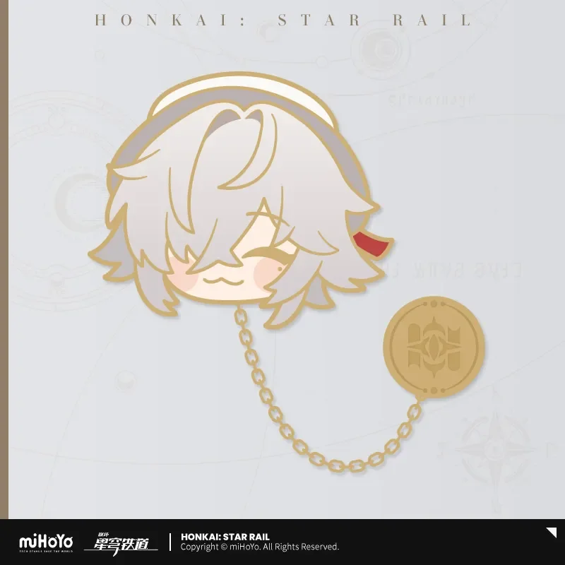 Sunsyea Honkai Star Rail Official Merch miHoYo Original Authentic PMZLG Metal Brooch Aventurine Acheron Firefly Dan Heng Kafka