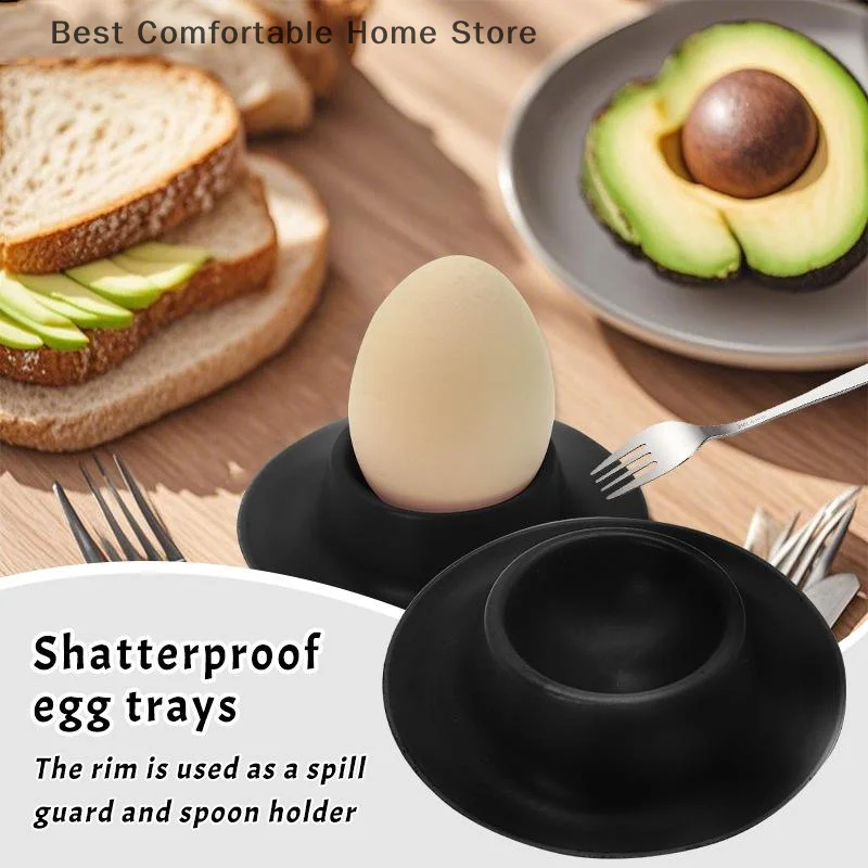 

Egg Holder Cup Anti-fall Plastic Egg Tray Egg Tools White Black Egg Storage Box Kitchen Gadget Tools For Home Restaurant Decor