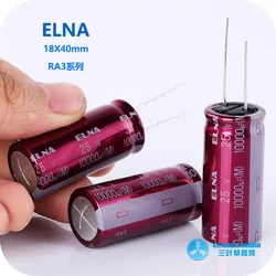 2024 ELNA RA3 Series 25V10000UF 18X40MM Audio Electrolytic Capacitor 10000UF25V 10000UF25V 18*40mm 100% New and Original