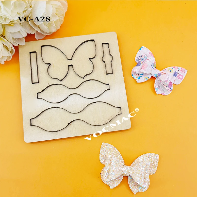 Bow-VC-A28 Wood Mold Scrapbooks Compatible with Most Die-Cutting Machines