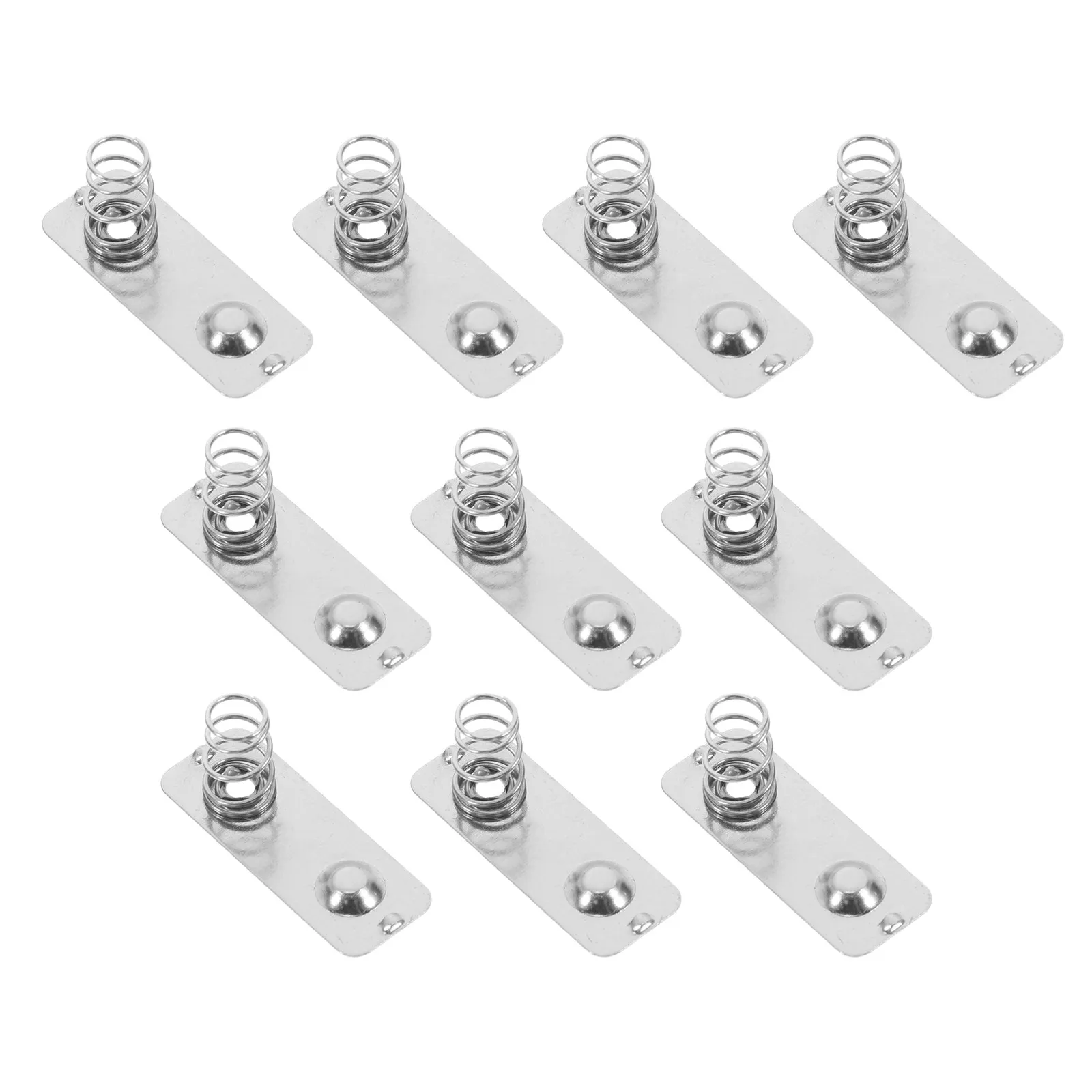 10Pcs Battery Terminal Spring Metal Contact Plate Silver-Plated Replacement Battery Spring for Remote Control Device Stable