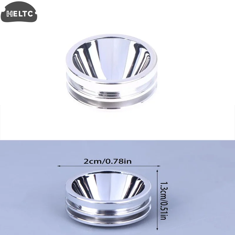 1 PCS Metal S5 20mm Smooth Reflector Flashlight Reflective Cup Reflector Bow Smooth Orange Peel LED Hole 7mm