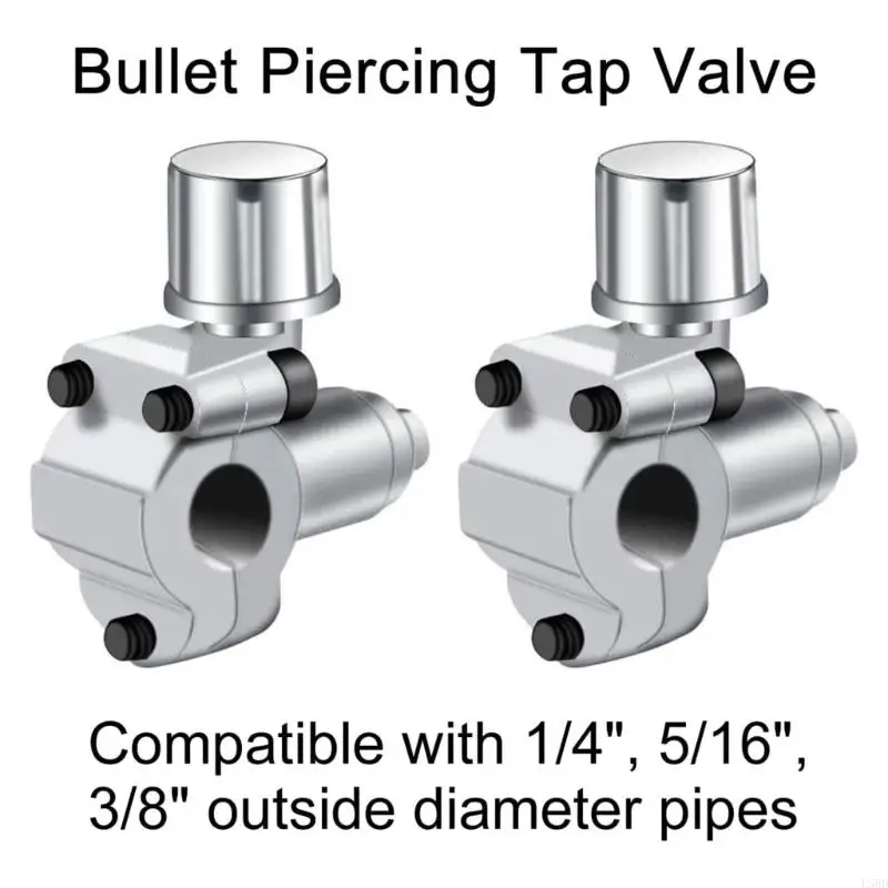 L5BD 2 Pieces BPV-31 Ball Valves Kits Metal Material Refrigerator Tap Valves