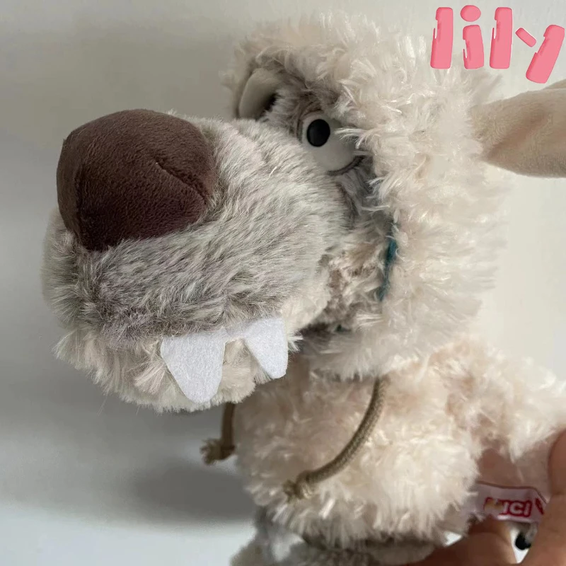 

Cute Wolf Doll In Sheepskin Plush Toy Big Grey Wolf Doll Sleeping Doll Home Placement Doll Exquisite Healing Filling Doll Gift