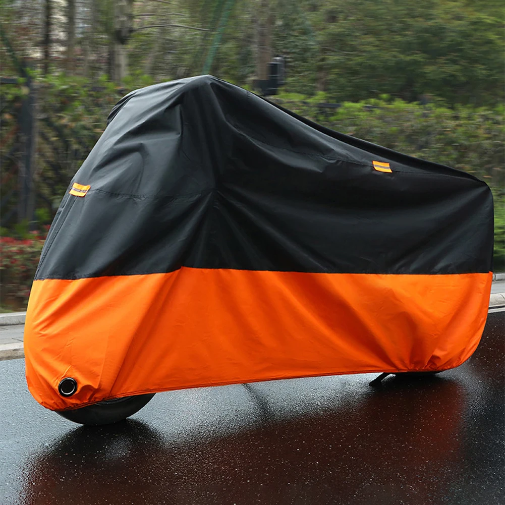 Motorcycle Cover Waterproof Dustproof Outdoor Motorbike Scooter Cover 190T Motors Dust Rain UV Protector Cover For All Season