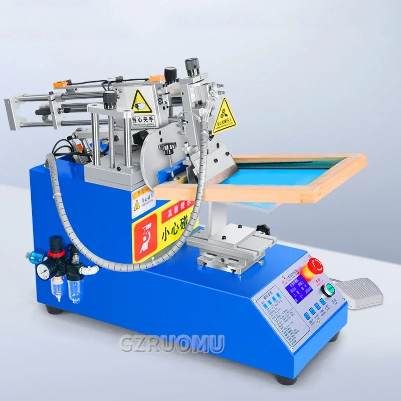 

High precision screen printing machine semi-automatic mini desktop screen printing machine table plane rocker pneumatic