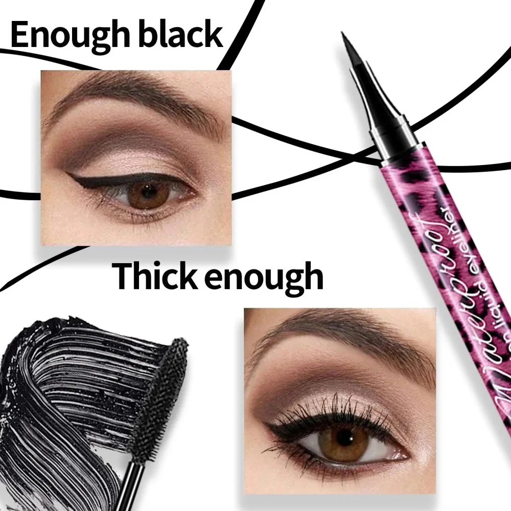 2pcs Mascara Silk Fiber Lash Brush Long Curling Mascara Makeup Eyelash Black Waterproof Mascara Extension Eye Lashes Makeup Tool
