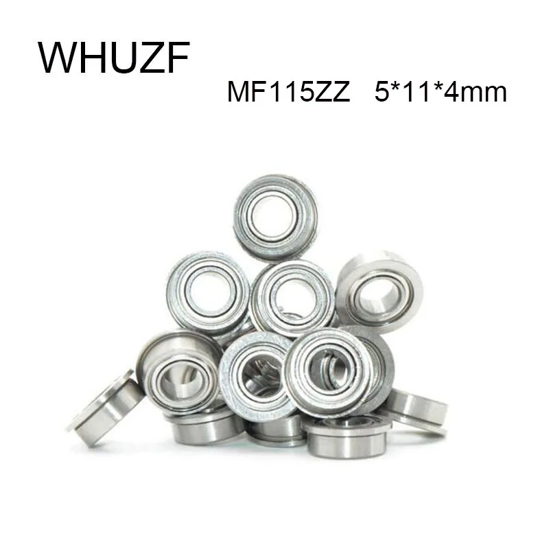 

MF115ZZ Flange Bearing 5x11x4 mm 20/50/100PCS ABEC-3 Miniature Flanged MF115 Z ZZ Ball Bearings WHUZF