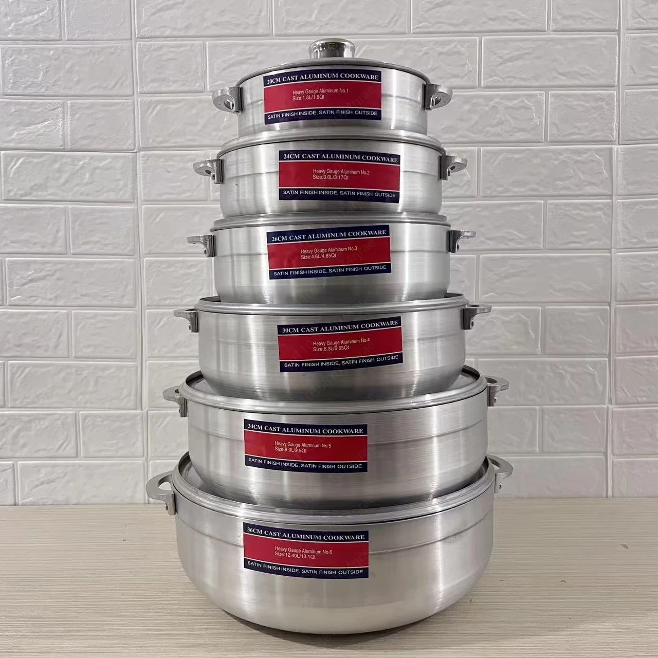 Sand Pot 6-piece Set Middle East and African Soup Pot 20-36cm Pot Set, Aluminum