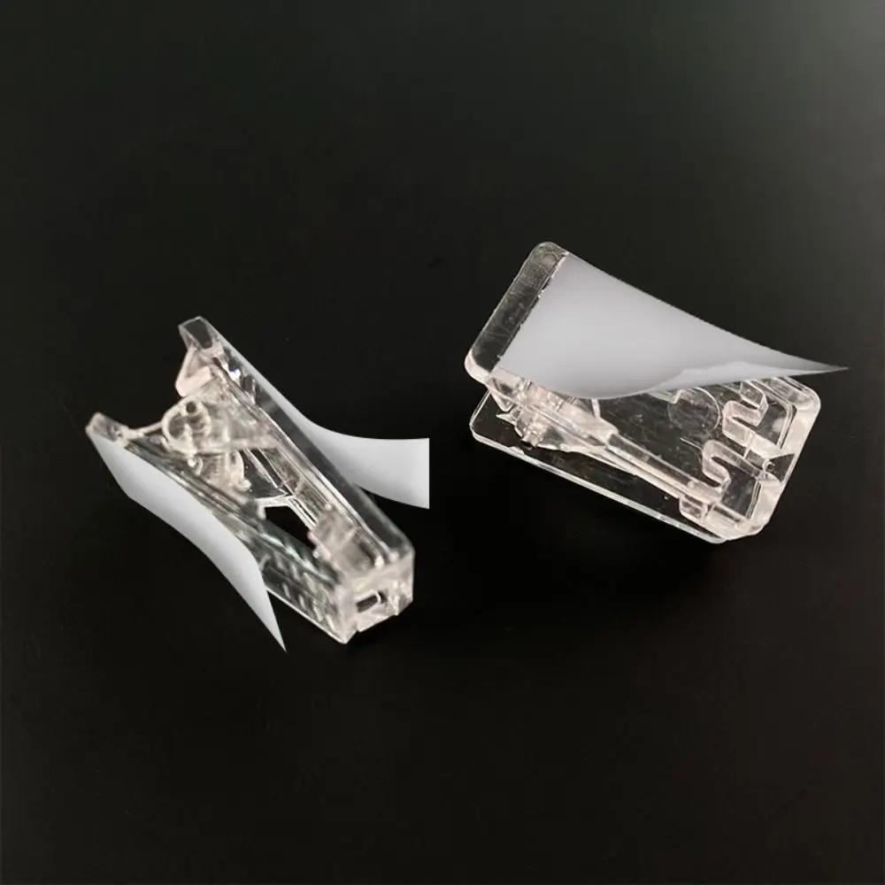 30PCS Self-Adhesive Wall Tapestry Clips Acrylic Poster Photo Wall Hanging Spring Clips Transparency Sticky Clips