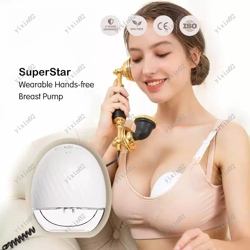 

Wearable Electric Breast Pump Hands-Free Portable Massage Single & Double Breastfeeding Pump