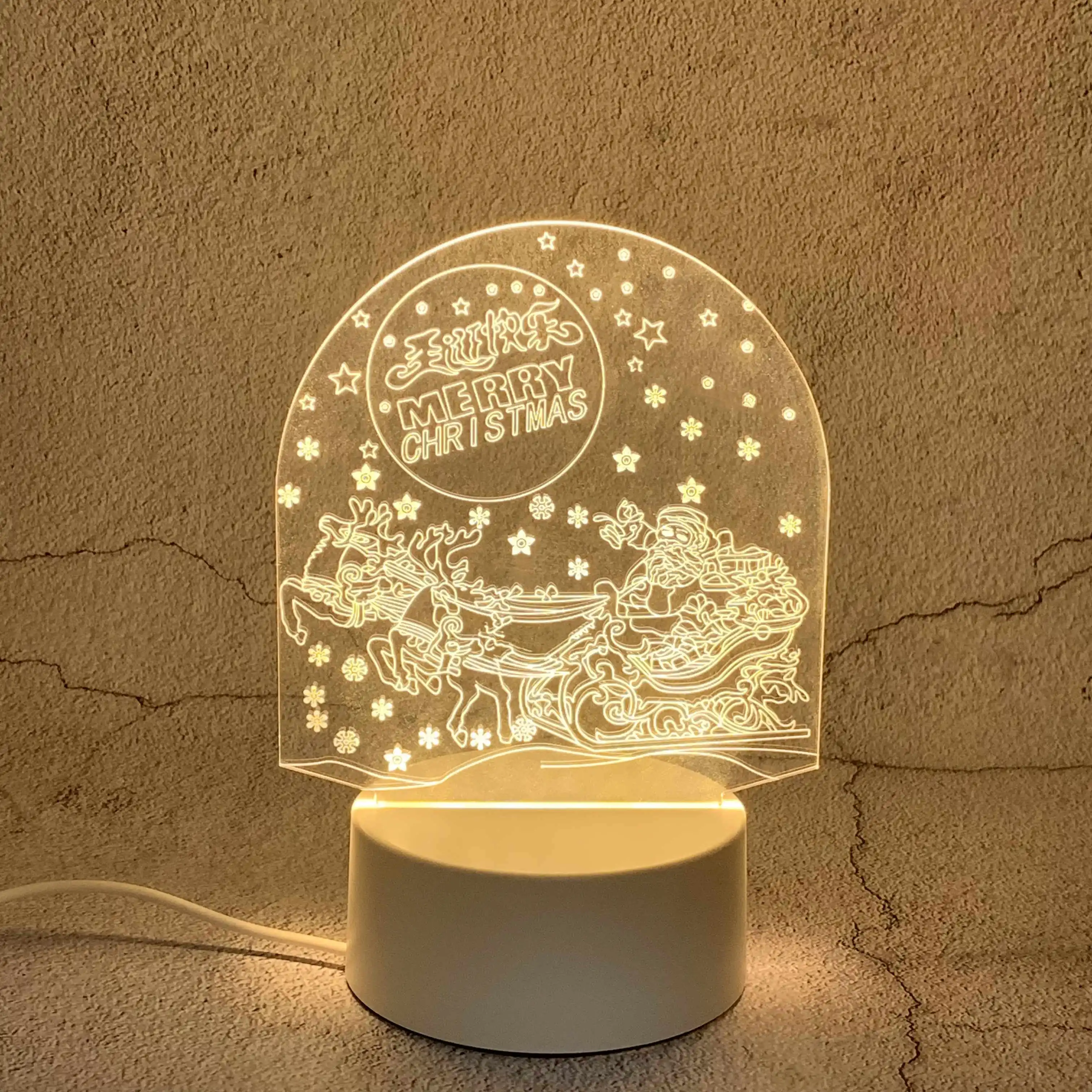 New Christmas Gift Nightlight 3D Plug-in Bedroom Bed Simple Night Light High Appearance Level