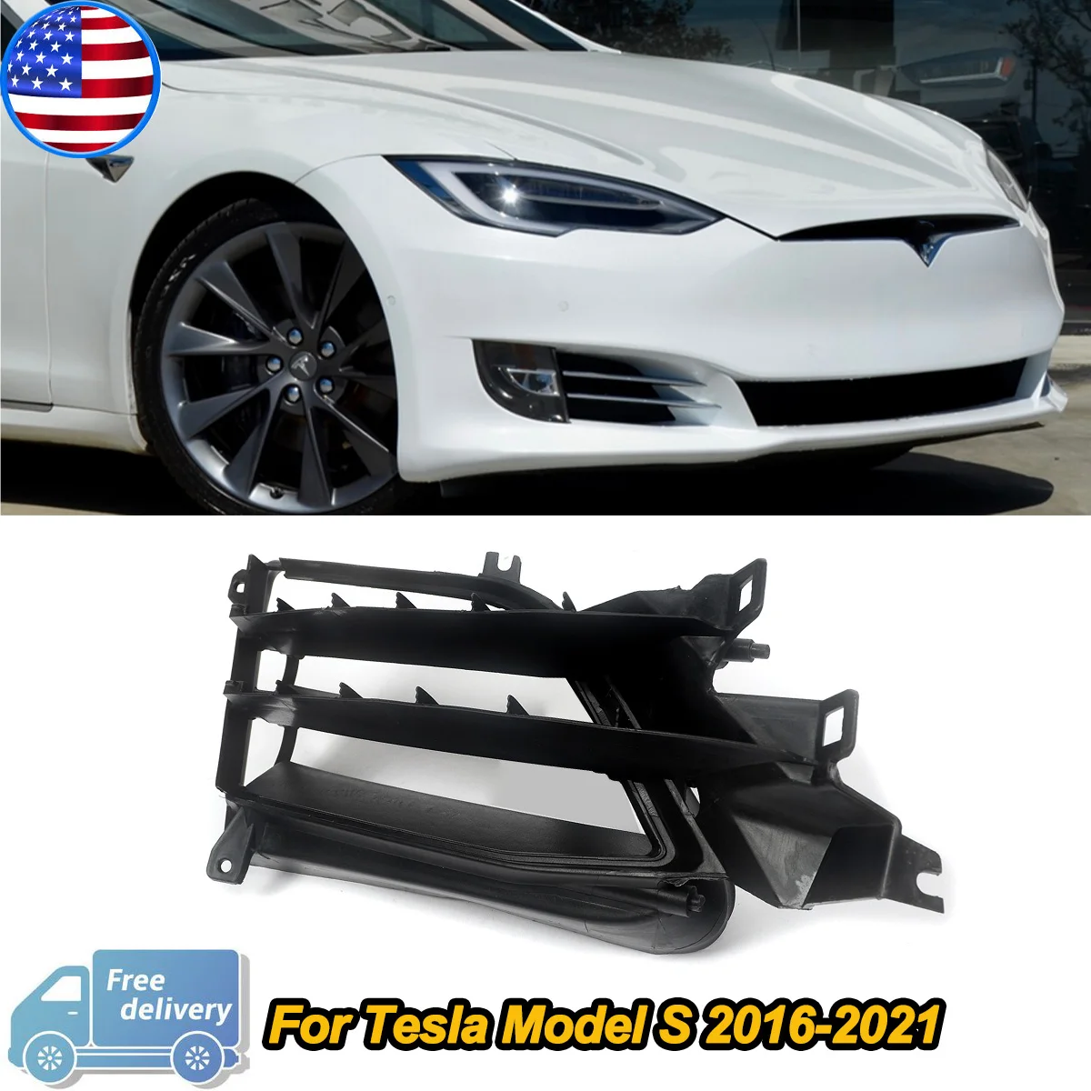

For 2016-20 Tesla Model S Front Right and Left New And High Quality Louvre Air Shutter Active Grille Accessories For Vehicles