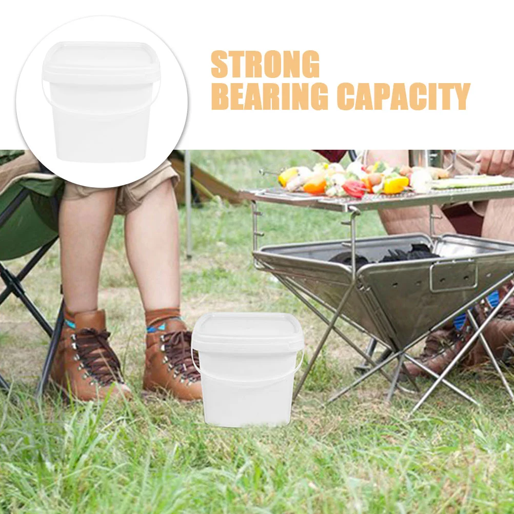 Plastic Buckets Cleaning Water Butter With Lid Pp Container For Farm Thickened Portable Handle