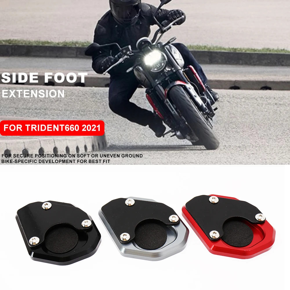 

Motorcycle For Trident 660 For TRIDENT660 For trident 660 2021 2022 Accessories Kickstand Sidestand Stand Extension Enlarger Pad