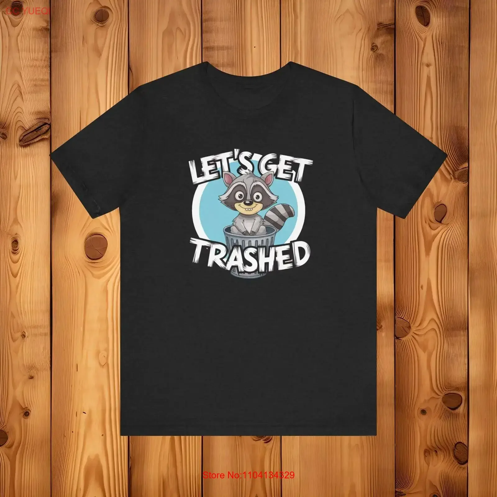 Футболка с забавным енотом «Let's Get Trashed», разноцветная, Bella Canvas 3001, винтажная, с эффектом потертости, дышащая, дизайнерская одежда для мужчин