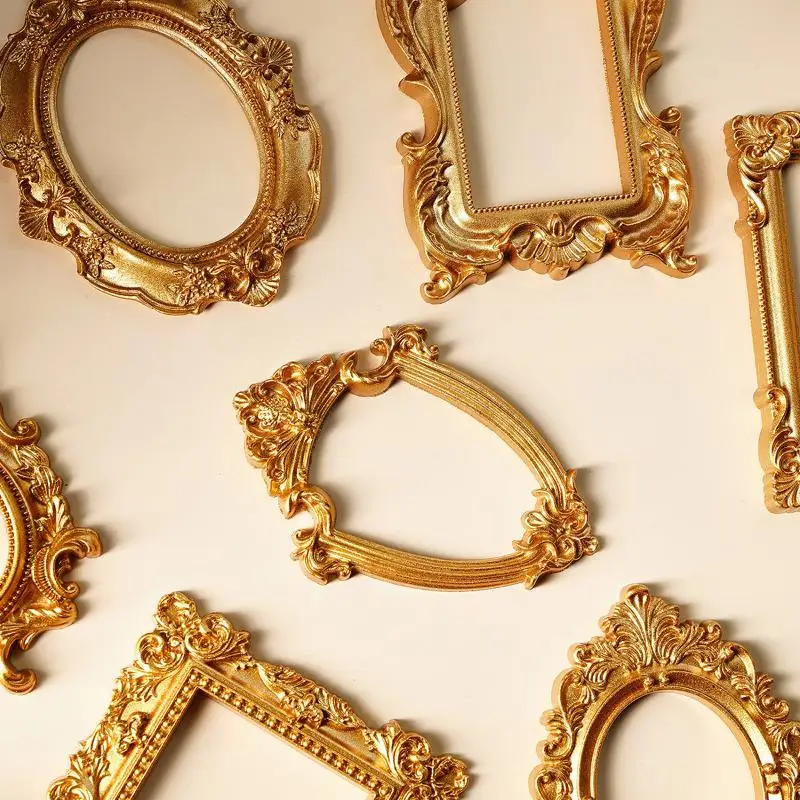 Vintage Gold DIY Shadow Box Frame 3D Photo Memory Display Frame Wedding Picture Wall Decor Home Ornament Atmosphere Decoration P