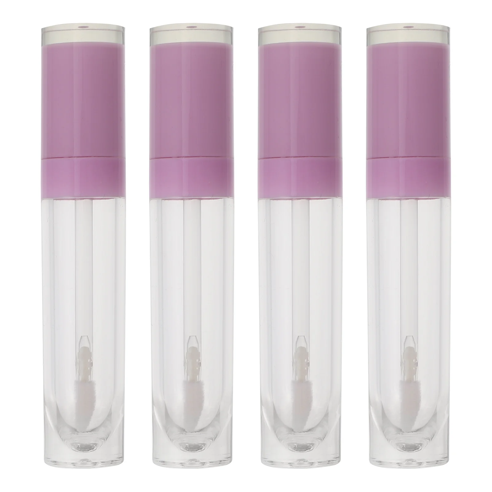 

4 Pcs 8ml Purple Empty Lip Gloss Tubes Small Containers for DIY Lipstick Travel Size Portable Lip Liquid Holders