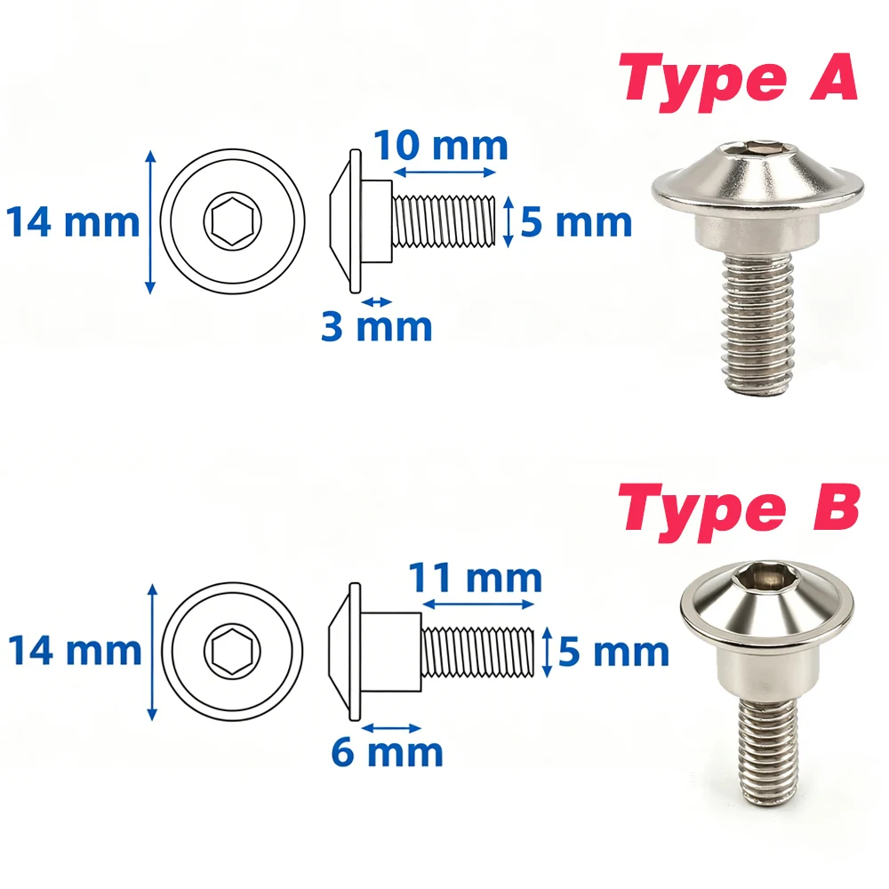 M5 Edelstahl-Schraubensatz Verkleidungsschrauben für Suzuki GSX-S750 GSX-S1000 GSR600 GSX1300R Vstrom 650 250 800 1050 DL650 – Detail 2