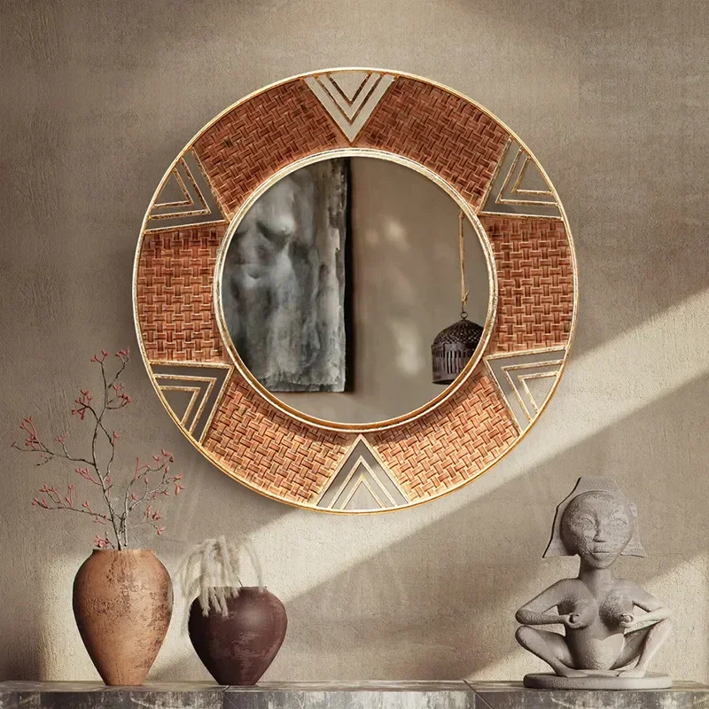Wabi Sabi Japanese Wooden Wall Decor Living Room Sofa Background Dining Room Pendant Moroccan Homestay Soft Decoration