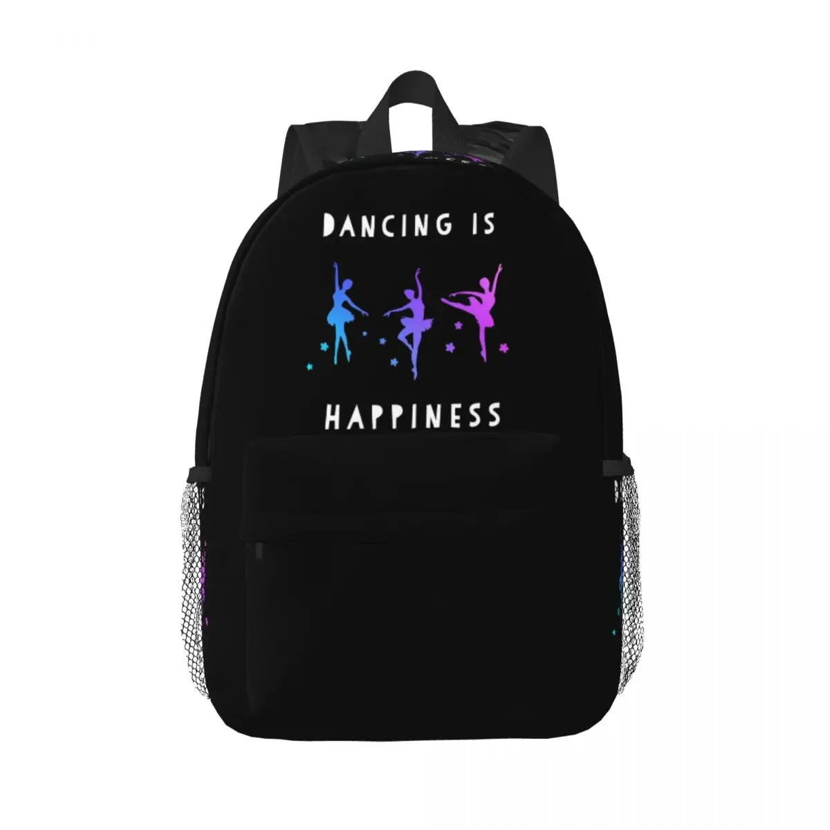 Ballet Dance Makes Me Free Ballerina Dancer Backpack Daypack Boys Girls BookBag Shoulder Bags for Men Women Children School Bag