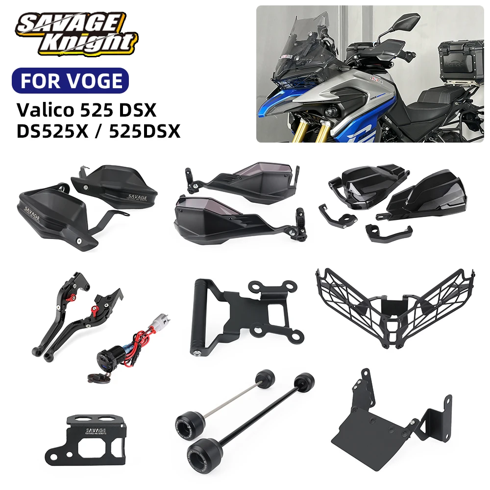 

Wheel Slider Rear Mudguard USB Charger Handguard For Voge Valico 525DSX DS525X DSX525 Headlight Guard GPS Bracket Brake Levers