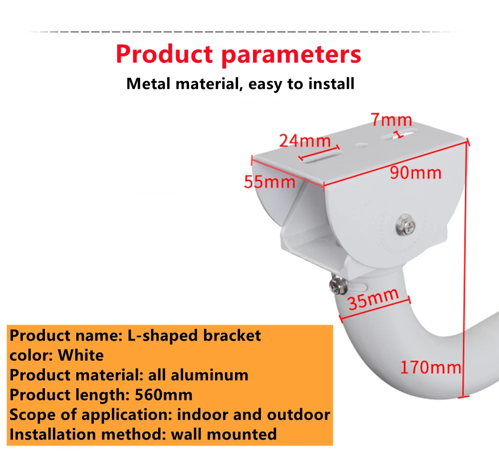 High Quality Metal Side CCTV Bracket For LPR Camera CCTV Equipment Surveillance Accessories CCTV Camera Stand