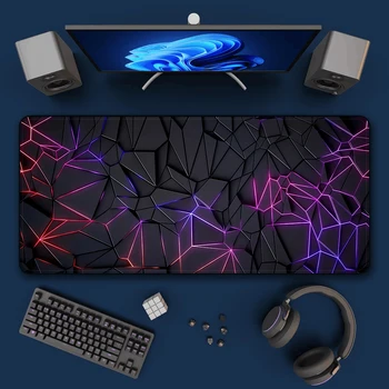 Gaming Mouse Pad Speed Pc Gamer Keyboard Mousepad 900x400 800x300 XXL Big Long Geometric Pattern Desk Mat Laptop Table Carpet