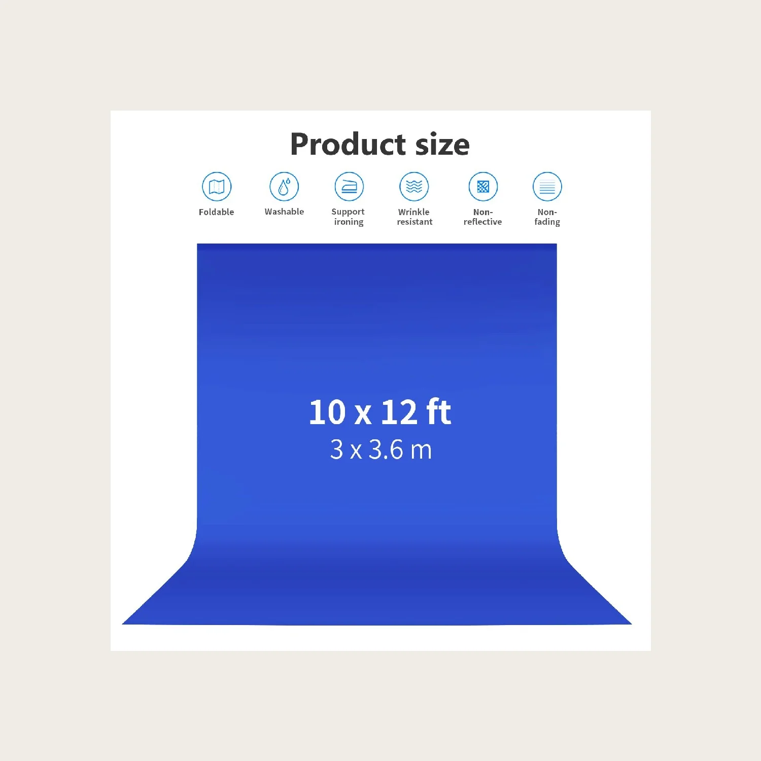 Neewer 10x12FT 100% Pure Muslin Photography Backdrop Collapsible Photo Studio Background for Portrait Video Product Shooting